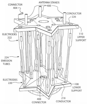 Patent detail of the QuantumPulse antenna and emission tube assembly